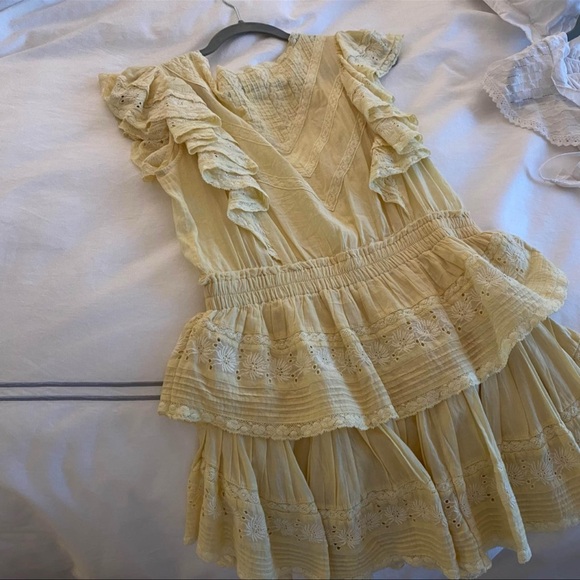LoveShackFancy Yellow Gwen Dress SIZE M - Picture 5 of 6